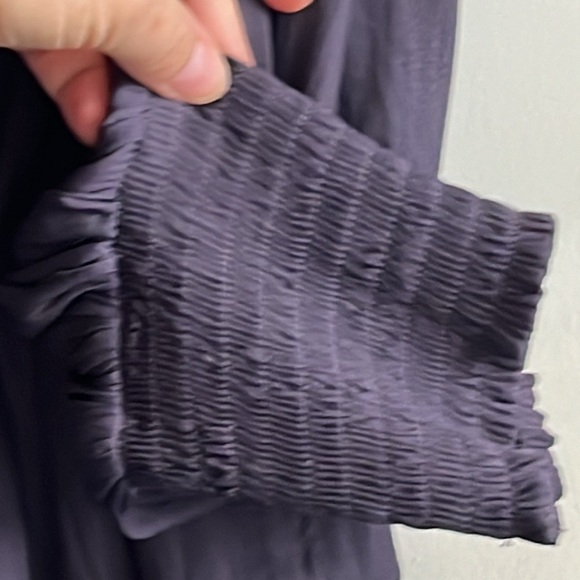 DO+BE Women’s Dress flowy long sleeve, dark purple mini skirt dress - Picture 7 of 13